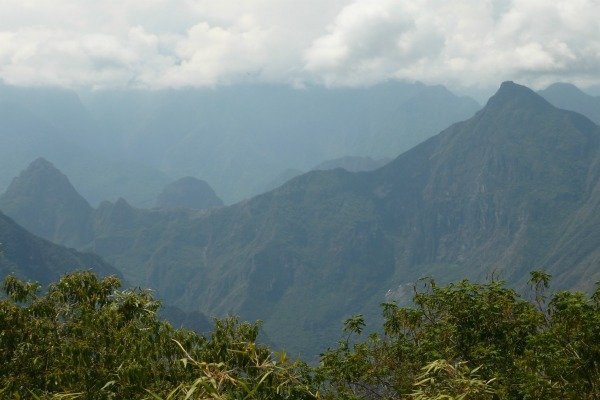 Day 4 View of MP from the trail Salkantay Trail Peru Llama Travel