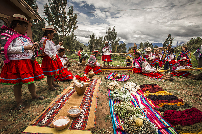 Misminay community women Sacred Valley excursion Peru Llama Travel