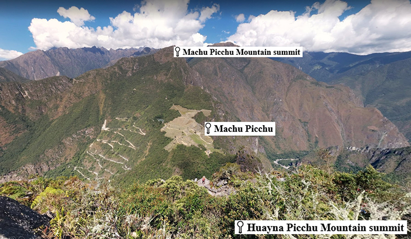 View from Huayna Picchu Google Maps
