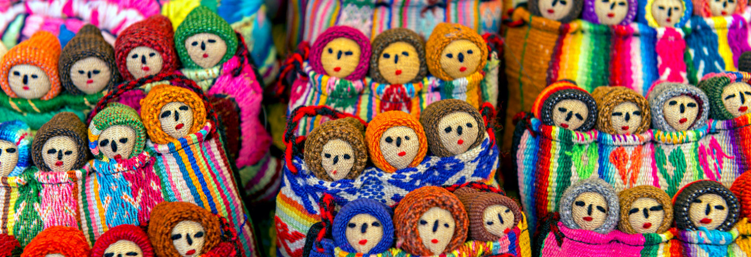 Colourful handmade Peruvian dolls, Sacred Valley