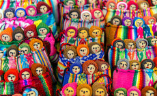 Colourful handmade Peruvian dolls, Sacred Valley