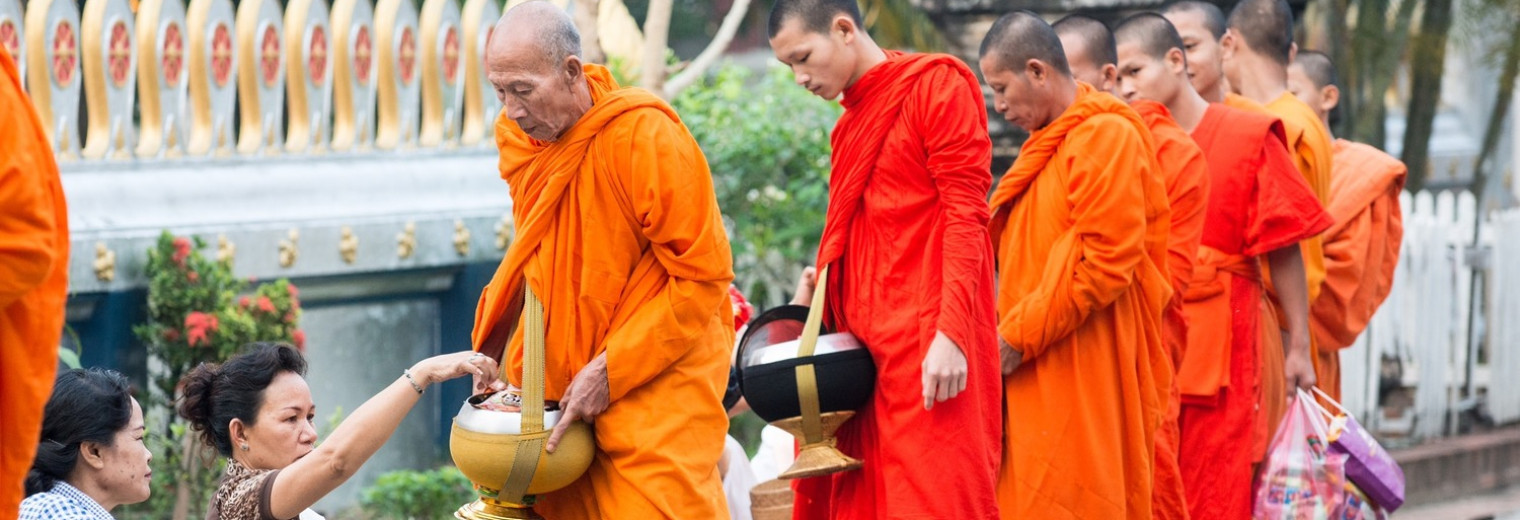 Alms giving, Luang Prabang, Laos