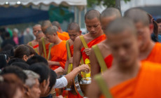 Alms giving, Luang Prabang, Laos