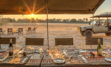 Dining Area & Campfire, Letaka Mobile Tented Camp